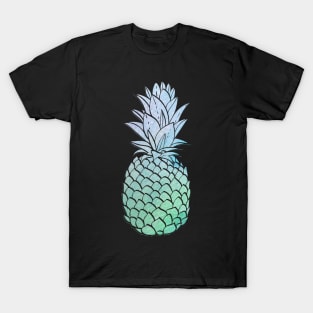 Purple And Blue Pineapple - Cute Sweet Fruit Pineapple Black T-Shirt